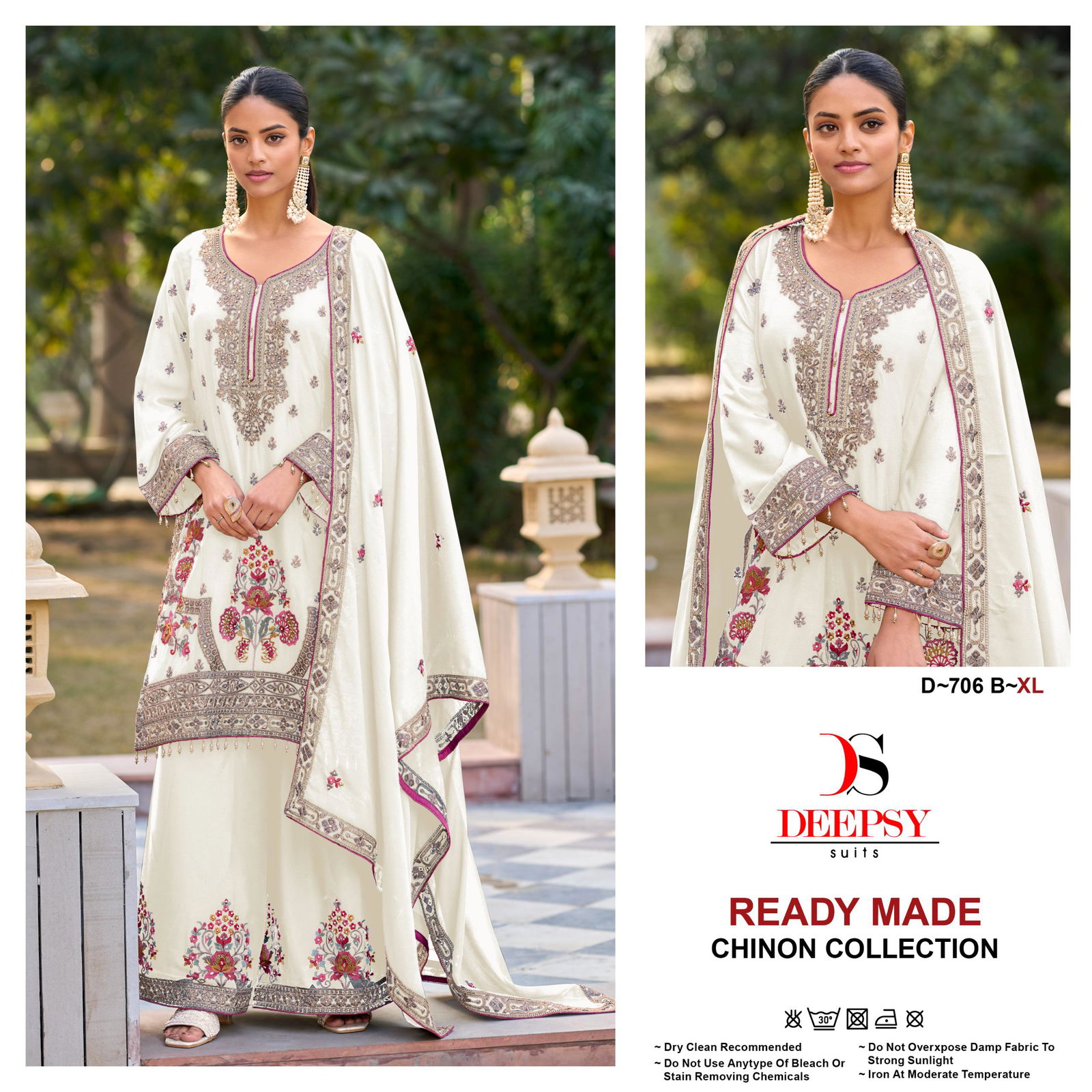 Deepsy D 706 A To C Chinon Pakistani Readymade Suits Exporters In India